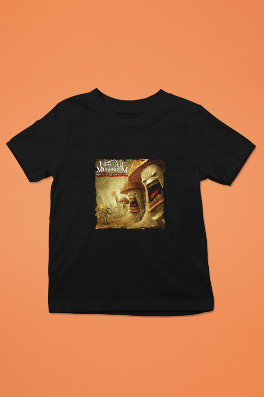 Infected Mushroom Baskılı Unisex Siyah Çocuk Tişört