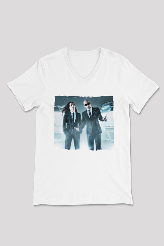 Infected Mushroom Beyaz Unisex V Yaka Tişört