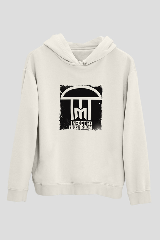 Infected MushroomBaskılı Beyaz Hoodie