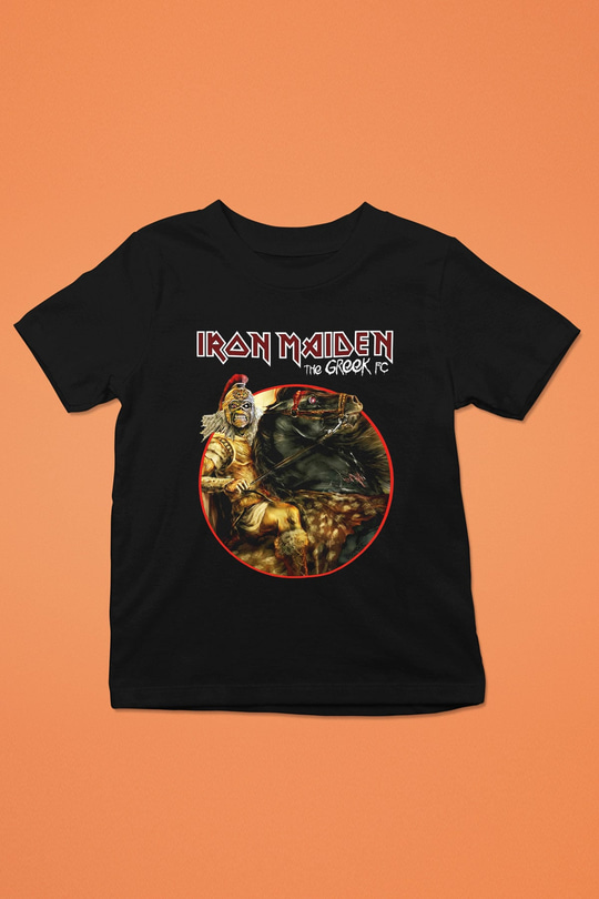 Iron Maiden Baskılı Siyah Unisex Çocuk Tişört