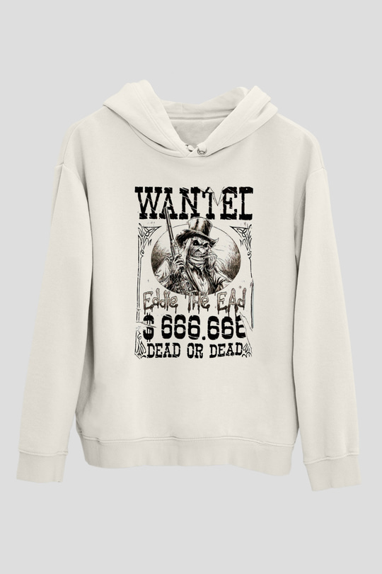 Iron Maiden Beyaz Unisex Kapşonlu Sweatshirt