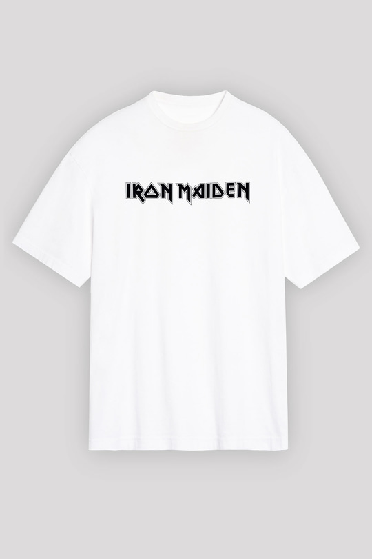 Iron Maiden Beyaz Unisex Oversize Tişört T-Shirt
