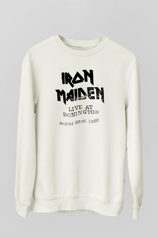 Iron Maiden Beyaz Unisex Sweatshirt