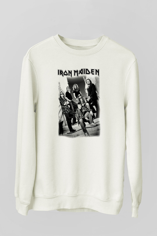 Iron Maiden Beyaz Unisex Sweatshirt
