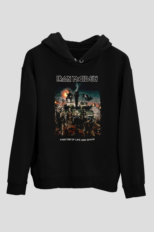Iron Maiden Siyah Unisex Kapüşonlu Sweatshirt