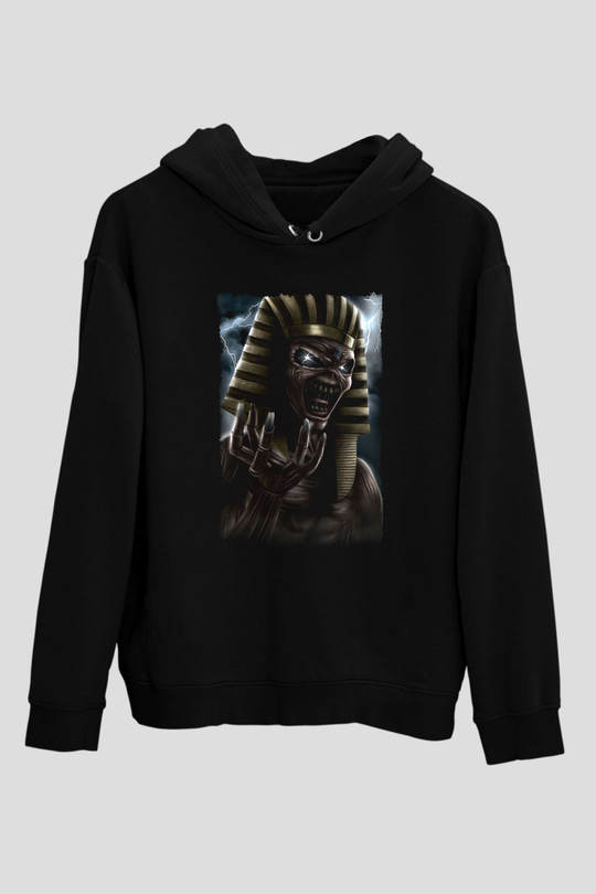 Iron Maiden Siyah Unisex Kapüşonlu Sweatshirt