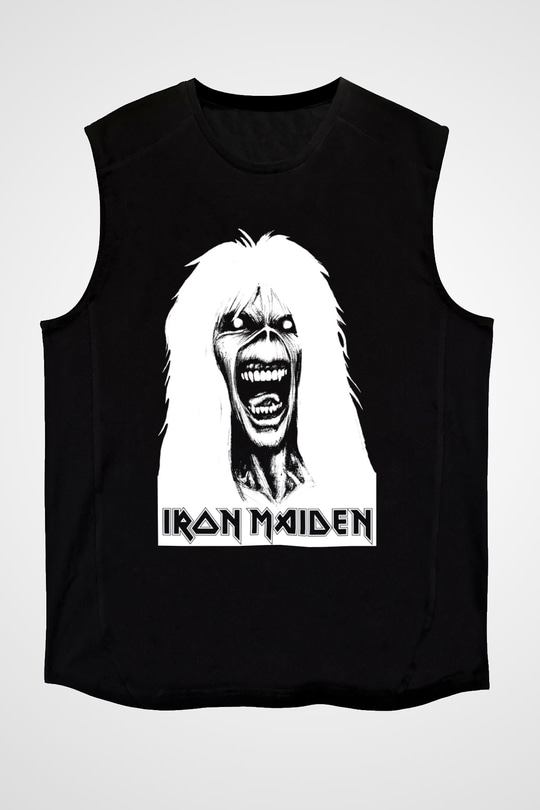 Iron Maiden Siyah Unisex Kolsuz Tişört
