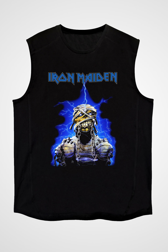 Iron Maiden Siyah Unisex Kolsuz Tişört
