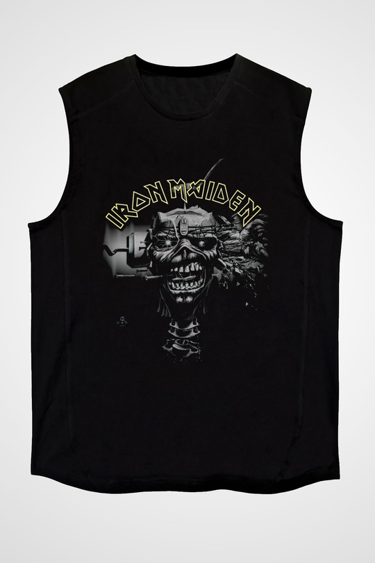 Iron Maiden Siyah Unisex Kolsuz Tişört