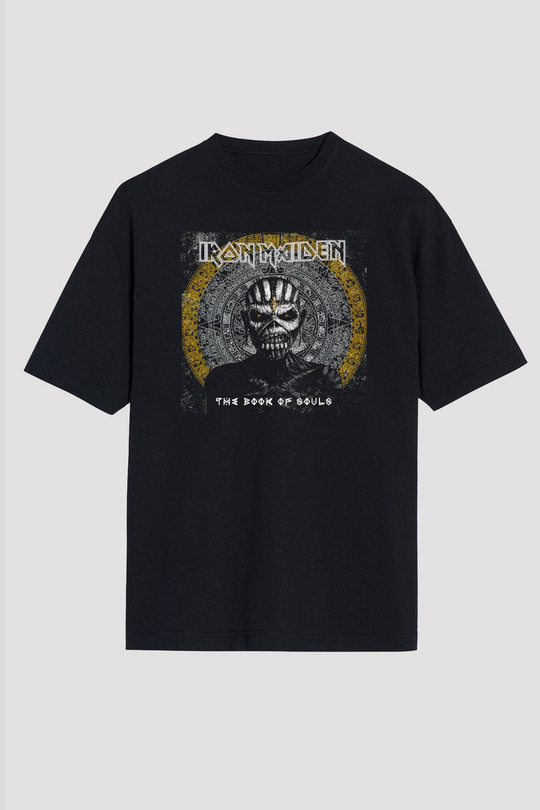 Iron Maiden Siyah Unisex Oversize Tişört T-Shirt