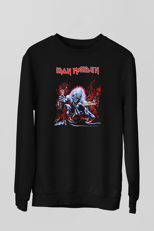 Iron Maiden Siyah Unisex Sweatshirt