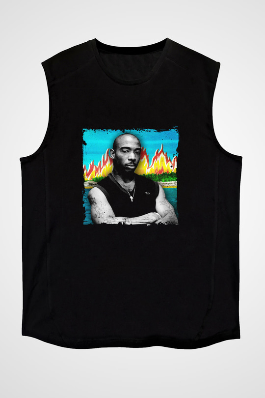 Ja Rule Baskılı Unisex Siyah Kolsuz Tişört