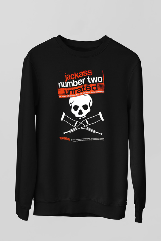 Jackass Siyah Unisex Sweatshirt