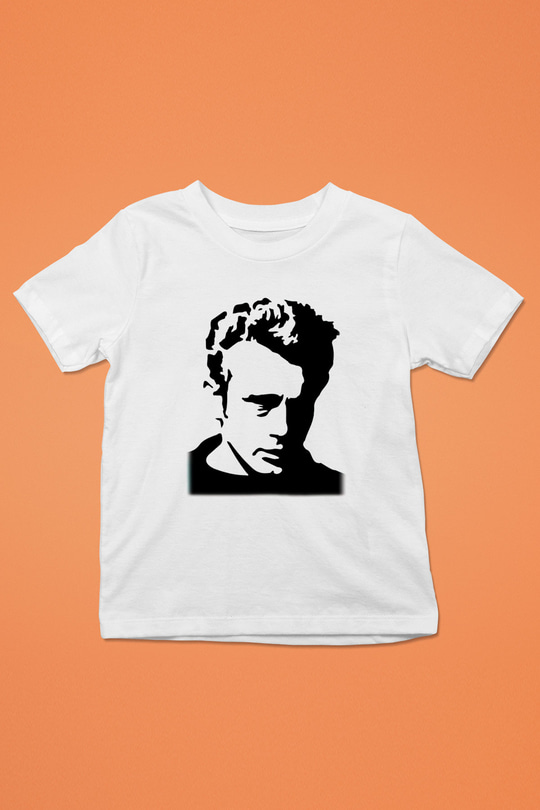 James Dean Baskılı Beyaz Unisex Çocuk Tişört