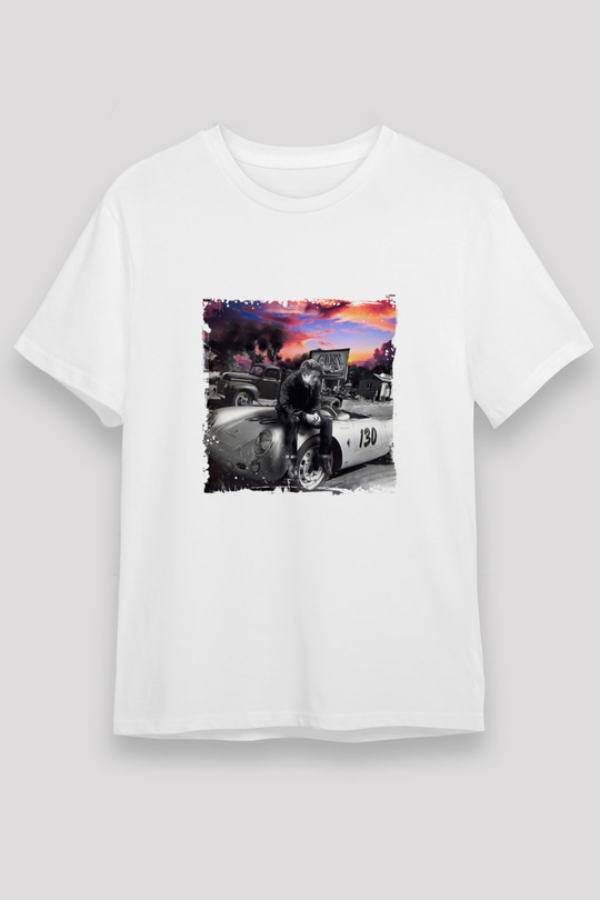 James Dean Unisex Baskılı Beyaz Tişört