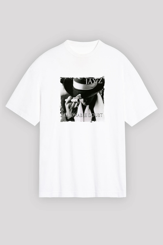Jay-Z Baskılı Unisex Beyaz Tişört