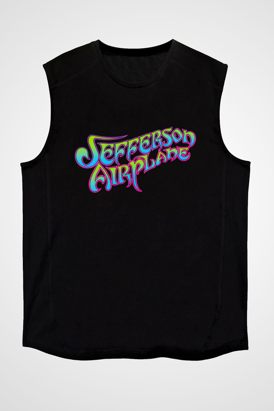 Jefferson Airplane Siyah Unisex Kolsuz Tişört