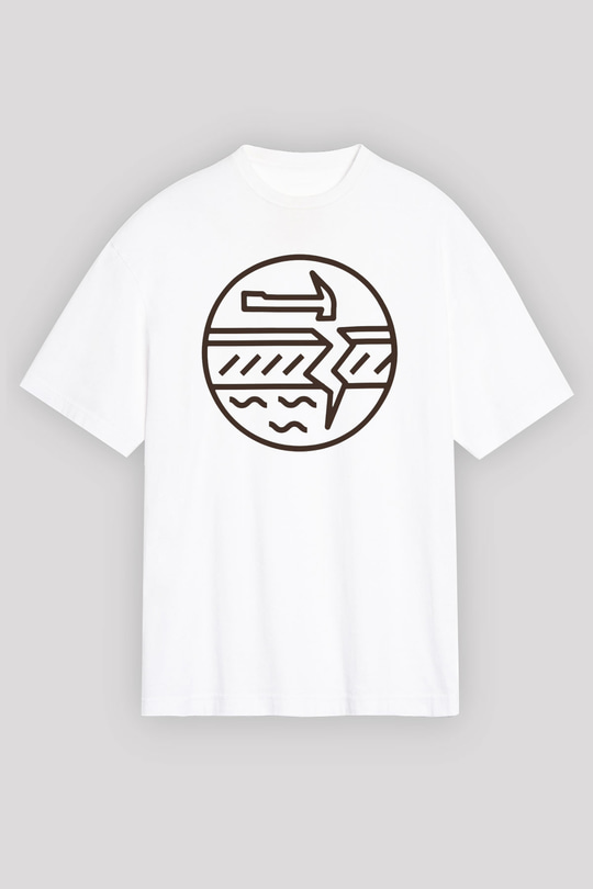 Jeolog Beyaz Unisex Oversize Tişört T-Shirt