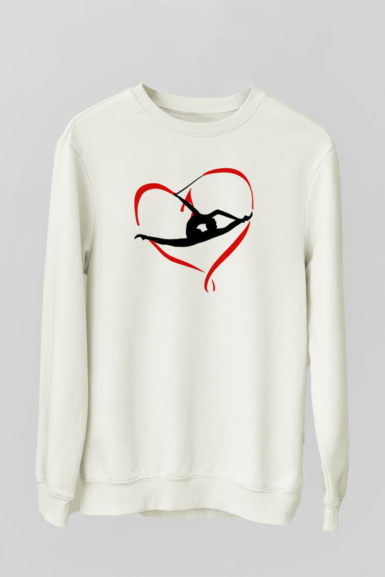 Jimnastik Beyaz Unisex Sweatshirt