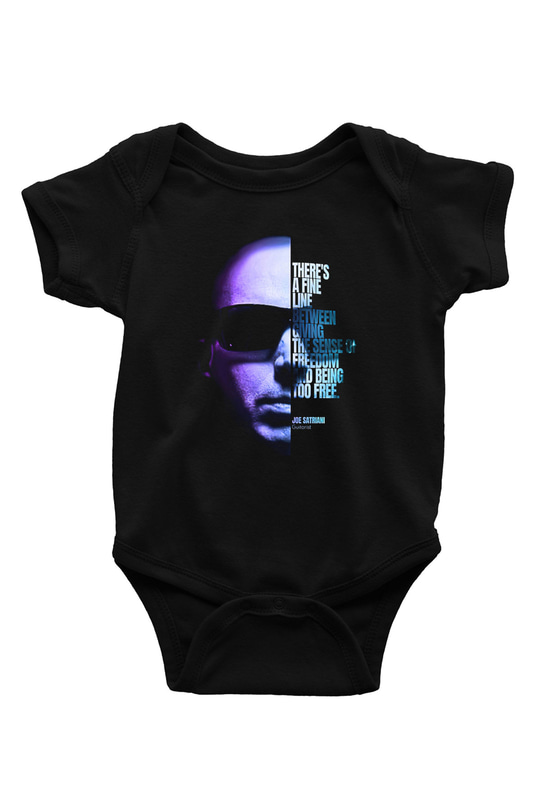 Joe Santriani Baskılı Unisex Siyah Bebek Body - Zıbın
