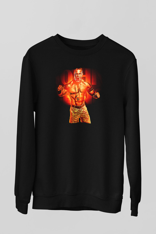 John Cena Baskılı Unisex Siyah Sweatshirt