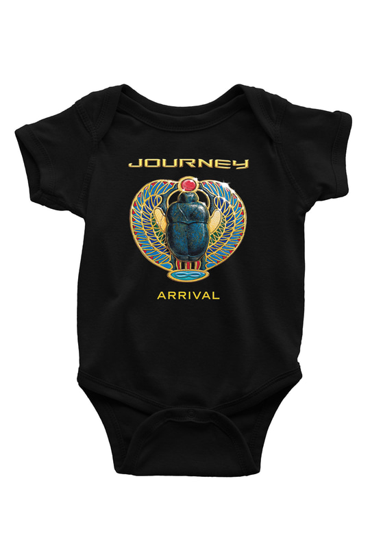 Journey Baskılı Unisex Siyah Bebek Body - Zıbın