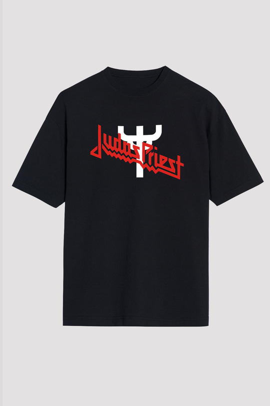 Judas Priest Siyah Unisex Oversize Tişört T-Shirt