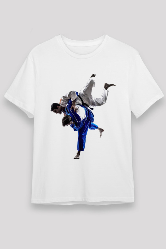 Judo Beyaz Unisex Tişört T-Shirt - TişörtFabrikası