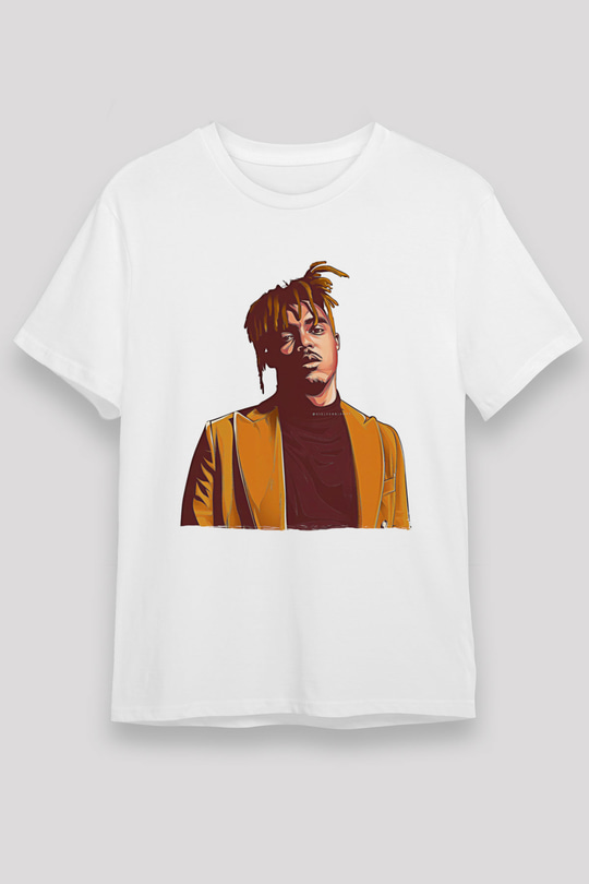 Juice Wrld Baskılı Unisex Beyaz Tişört - Tshirt