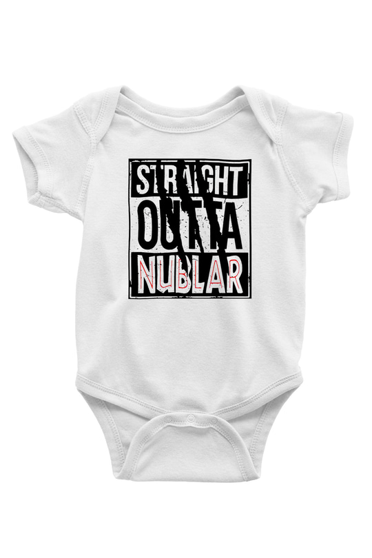 Jurassic Park Baskılı Beyaz Unisex Bebek Body - Zıbın