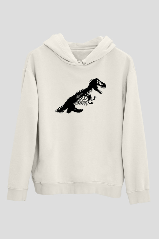 Jurassic Park Beyaz Unisex Hoodie