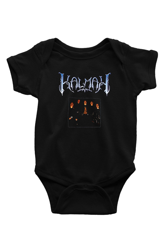 Kalmah Baskılı Unisex Siyah Bebek Body - Zıbın