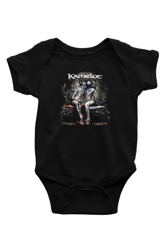 Kamelot Baskılı Unisex Siyah Bebek Body - Zıbın