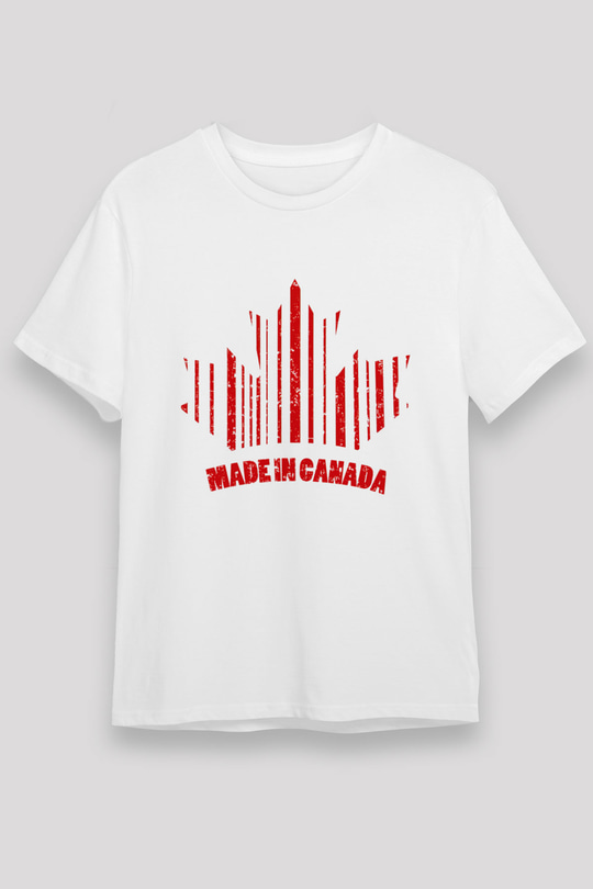 Kanada Beyaz Unisex Tişört T-Shirt - TişörtFabrikası