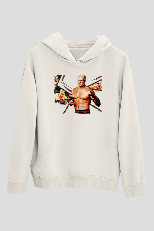 Kane Baskılı Beyaz Unisex Hoodie