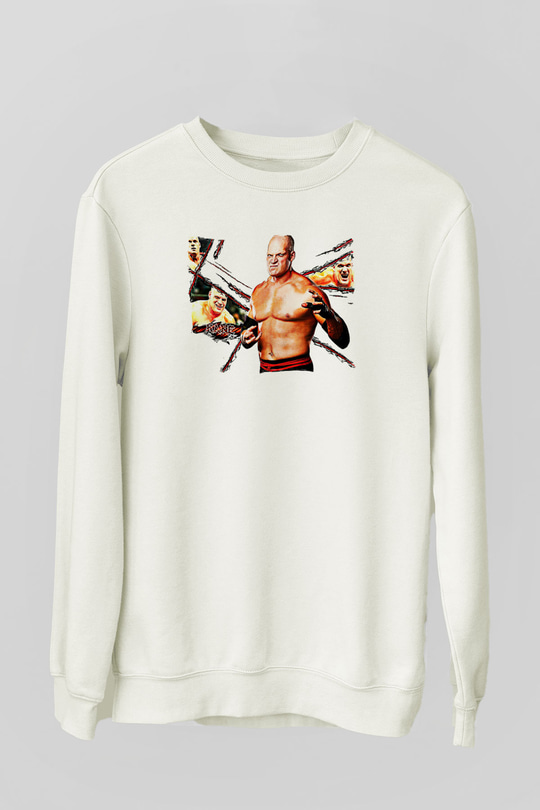 Kane Baskılı Beyaz Unisex Sweatshirt