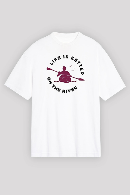 Kano Baskılı Unisex Beyaz Oversize Tişört - Tshirt