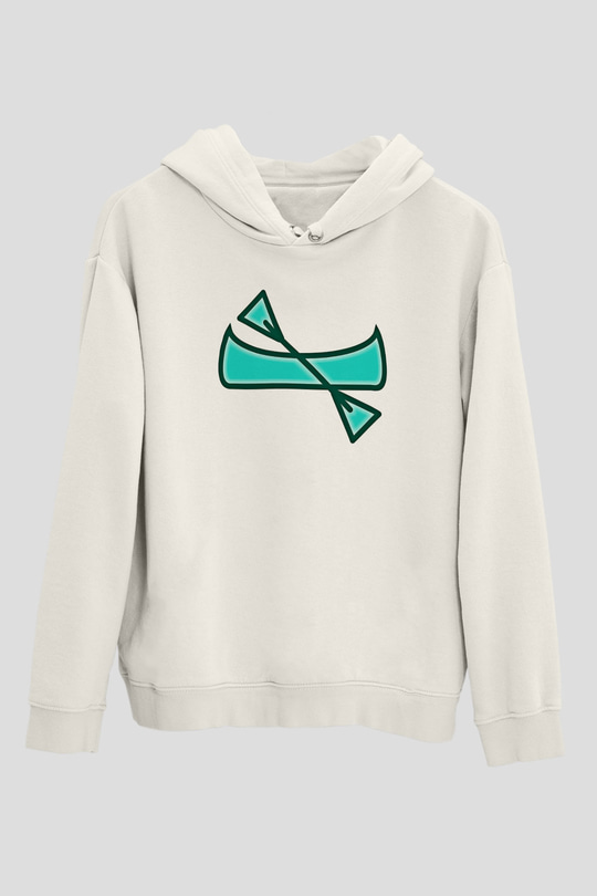 Kano Baskılı Unisex Ekru Hoodie