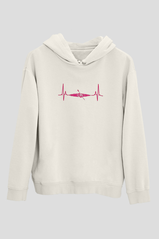 Kano Baskılı Unisex Ekru Hoodie