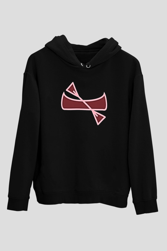 Kano Baskılı Unisex Siyah Hoodie