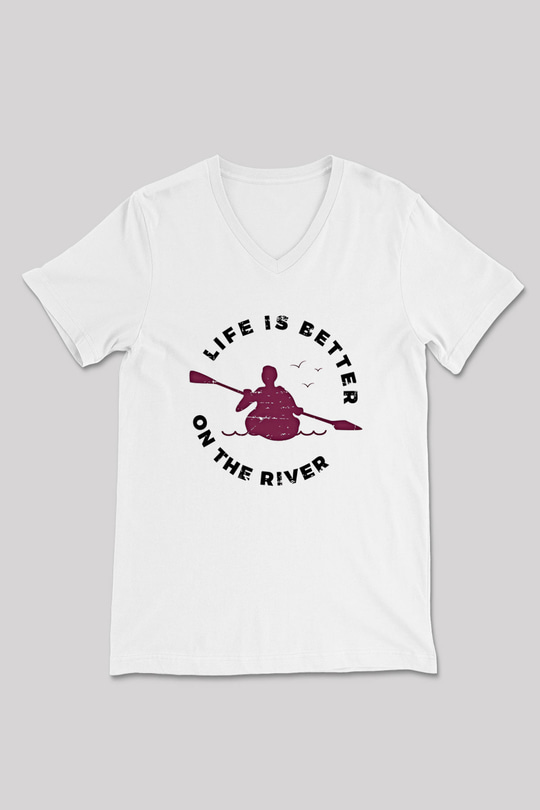 Kano Baskılı Unisex V Yaka Tişört - Tshirt