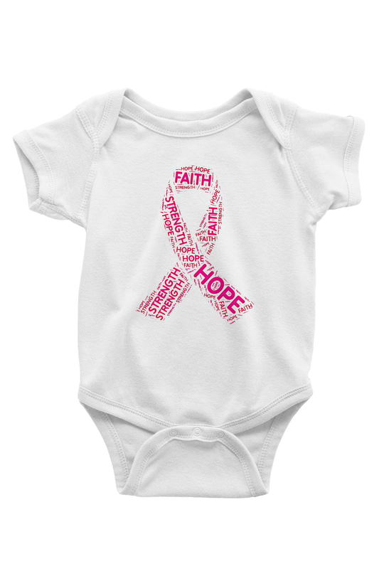 Kanser Günü Baskılı Beyaz Unisex Bebek Body - Zıbın
