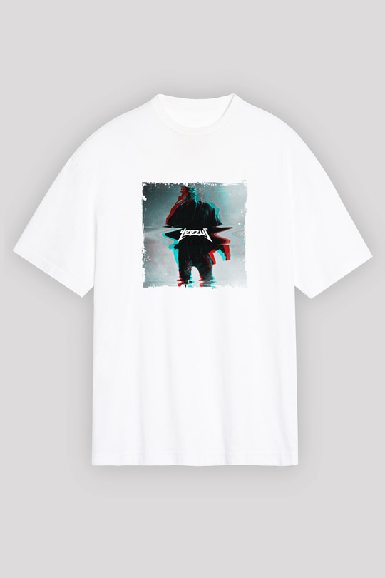 Kanye West Baskılı Unisex Beyaz Tişört