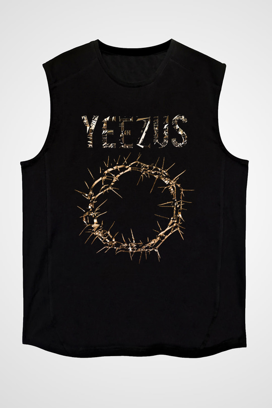 Kanye West Yeezus Siyah Unisex Kolsuz Tişört
