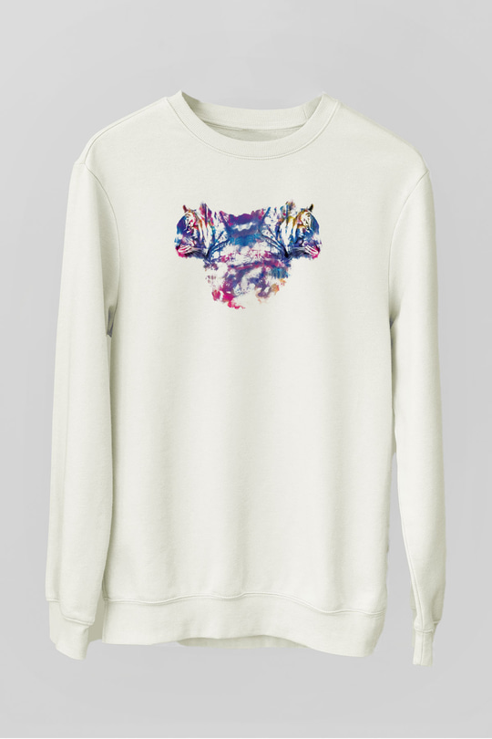Kaplan Beyaz Unisex Sweatshirt