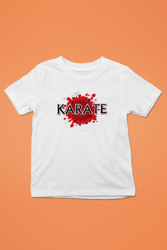 Karate Beyaz Unisex Çocuk Tişört