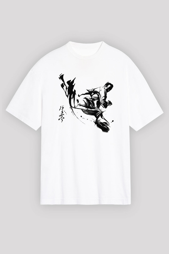 Karate Beyaz Unisex Oversize Tişört T-Shirt