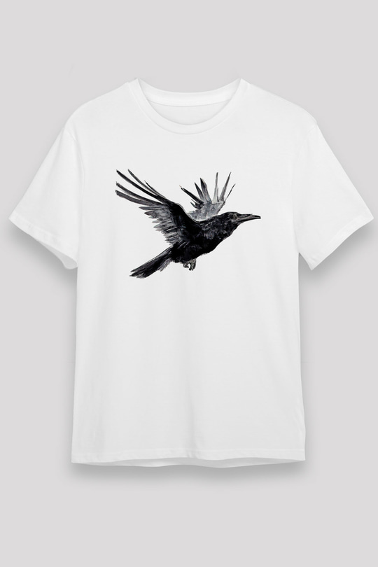 Karga Unisex Baskılı Beyaz Tişört - Tshirt