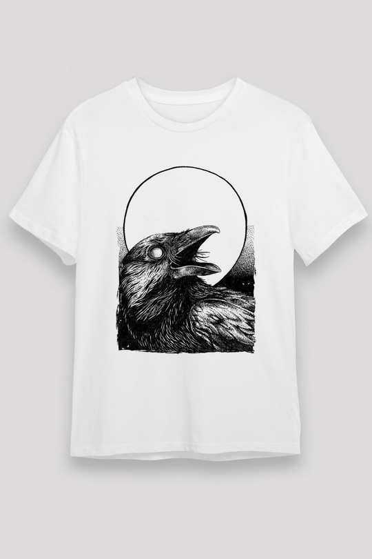 Karga Unisex Baskılı Beyaz Tişört - Tshirt