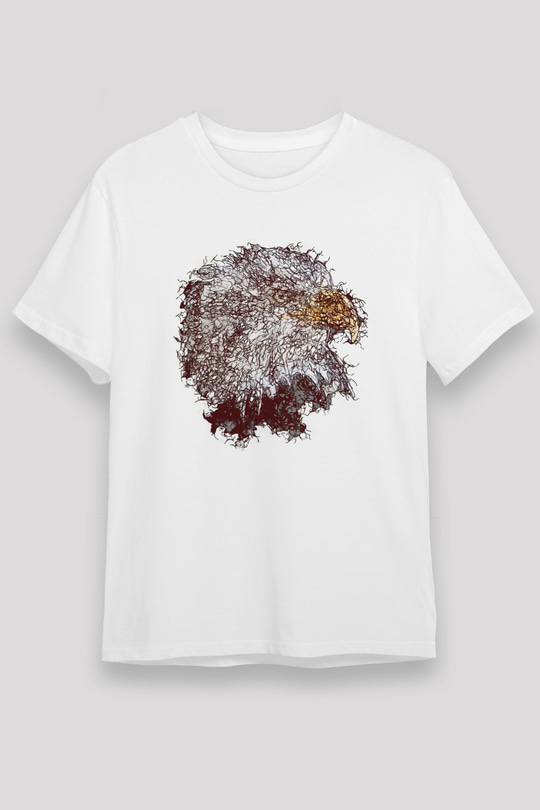 Kartal Beyaz Unisex Tişört T-Shirt - TişörtFabrikası
